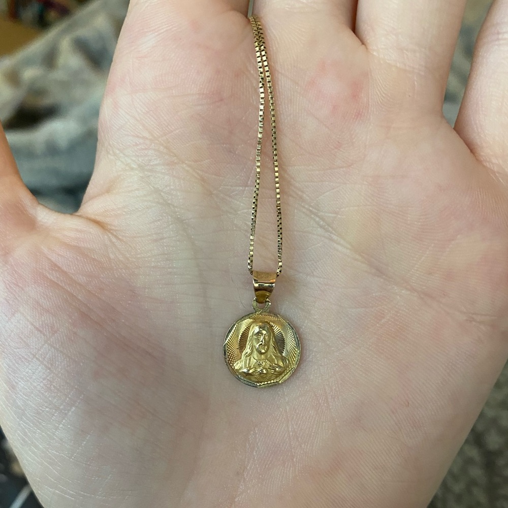 Real gold Jesus Pendant